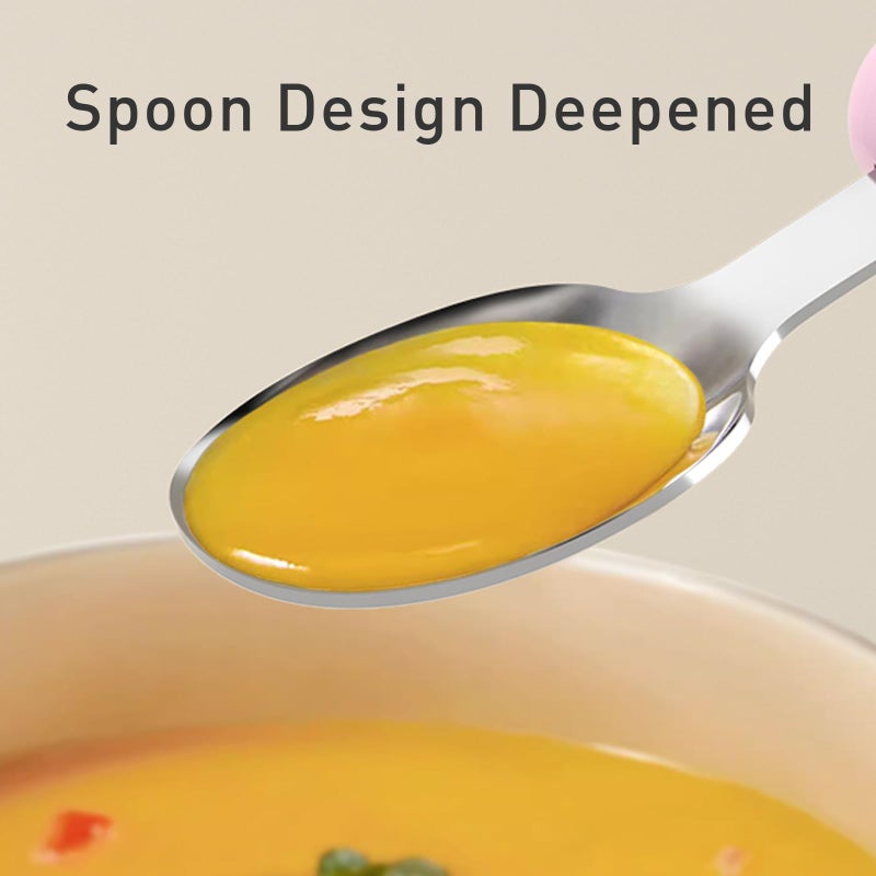 Goryeobaby GORYEO BABY Toddler Utensils Stainless Steel Kids Silverware Set with Kids Spoons and Forks Set and Kids Chopsticks for Self Feeding Learning with Portable Case - Image 3